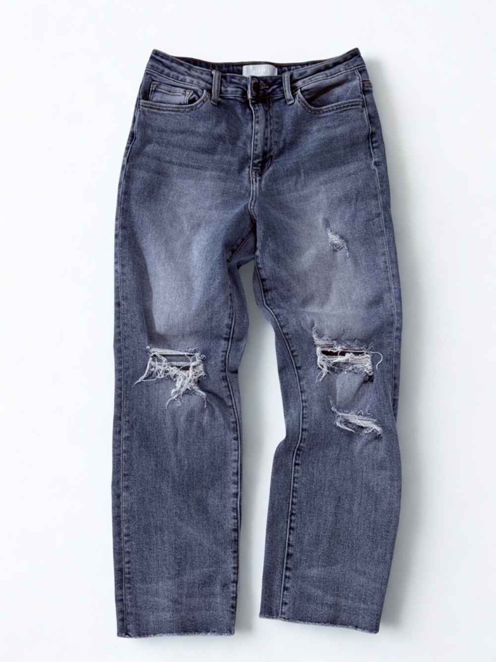 Vervet Straight Jeans Blue Distressed Women's Denim Stretch Cotton 29R
